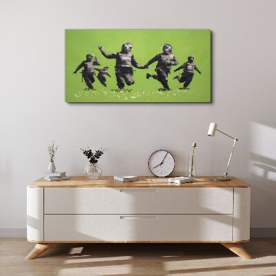 Obraz na plátně Pořádková policie na Banksy Field