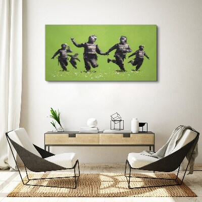 Obraz na plátně Pořádková policie na Banksy Field