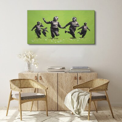 Obraz na plátně Pořádková policie na Banksy Field