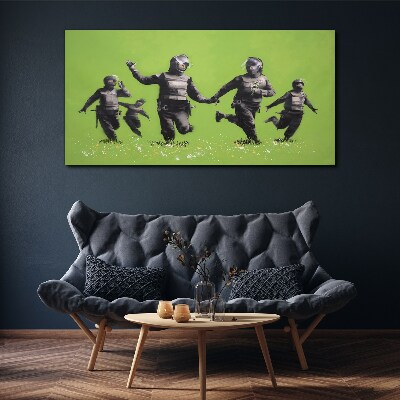 Obraz na plátně Pořádková policie na Banksy Field