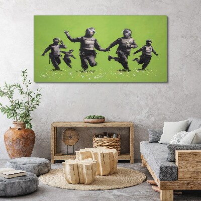 Obraz na plátně Pořádková policie na Banksy Field