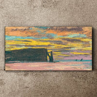 Obraz na plátně Západ slunce Claude Monet