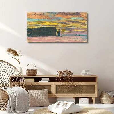 Obraz na plátně Západ slunce Claude Monet
