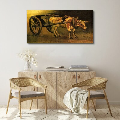 Obraz na plátně Vozík a ox van gogh
