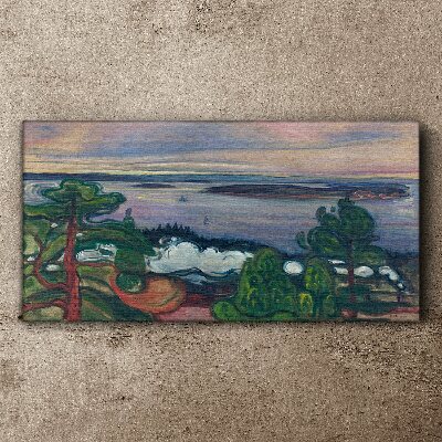 Obraz na plátně Vlak PAL Edvard Munch