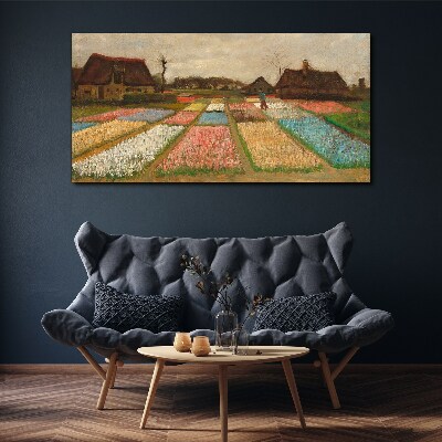Obraz na plátně Jarní tulipánová pole