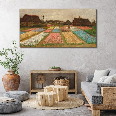 Obraz na plátně Jarní tulipánová pole
