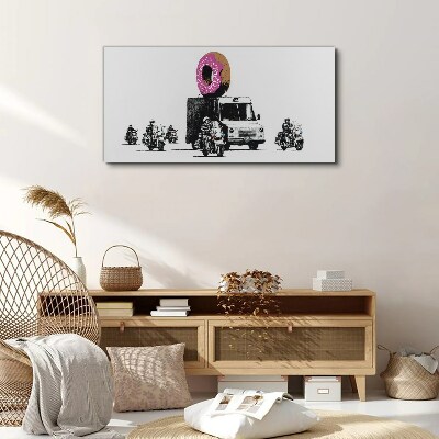Obraz na plátně Donuts Police Banksy