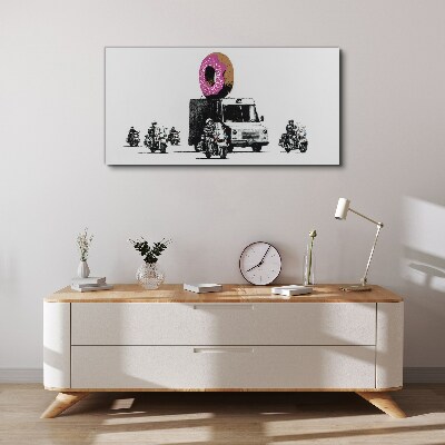 Obraz na plátně Donuts Police Banksy