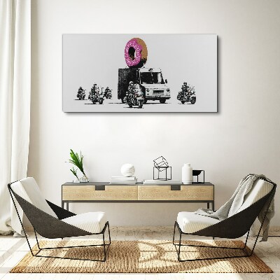 Obraz na plátně Donuts Police Banksy