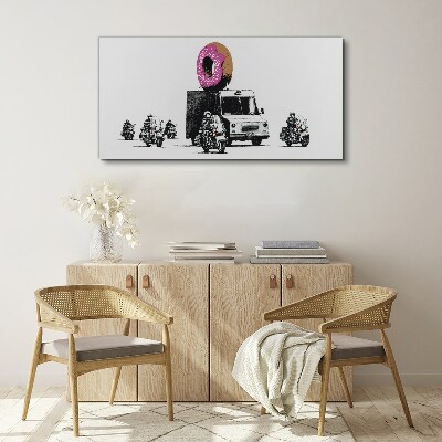 Obraz na plátně Donuts Police Banksy
