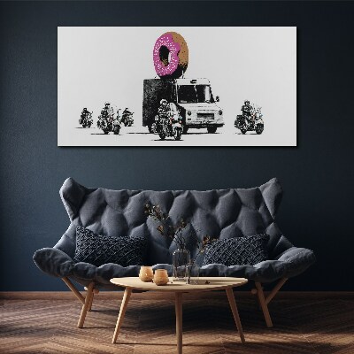 Obraz na plátně Donuts Police Banksy