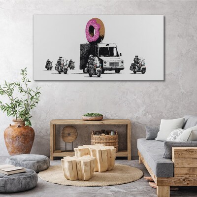 Obraz na plátně Donuts Police Banksy