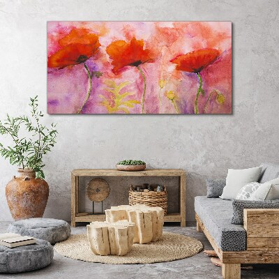 Obraz na plátně Červené květy mák