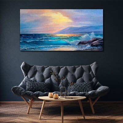 Obraz na plátně Pobřežní vlny Sky