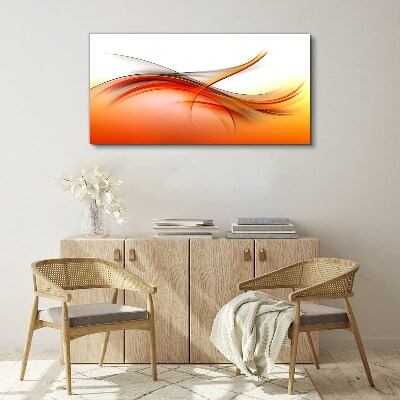 Obraz na plátně Abstrakce oranžové vlny