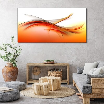 Obraz na plátně Abstrakce oranžové vlny
