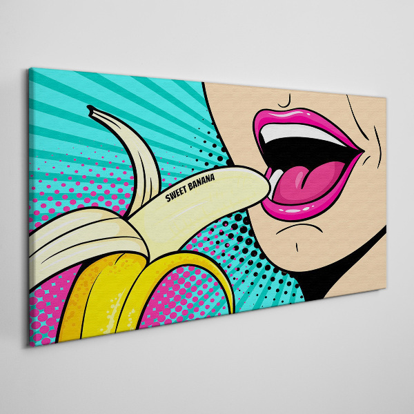 Obraz na plátně Sladký banán ve stylu pop art