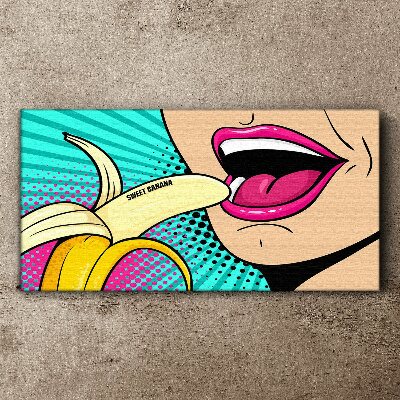 Obraz na plátně Sladký banán ve stylu pop art