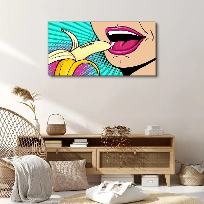 Obraz na plátně Sladký banán ve stylu pop art