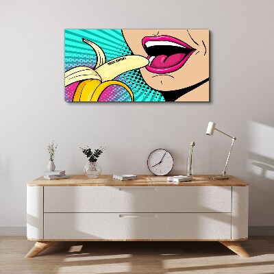 Obraz na plátně Sladký banán ve stylu pop art