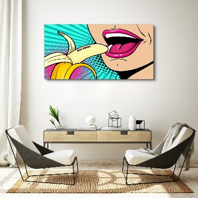 Obraz na plátně Sladký banán ve stylu pop art
