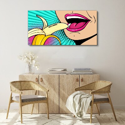 Obraz na plátně Sladký banán ve stylu pop art