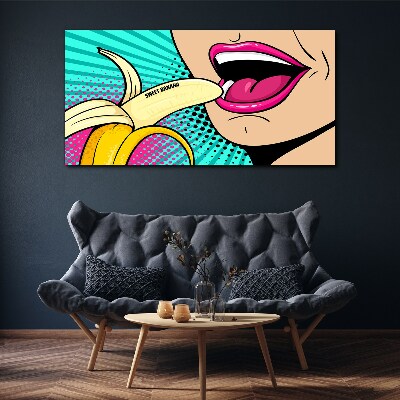 Obraz na plátně Sladký banán ve stylu pop art