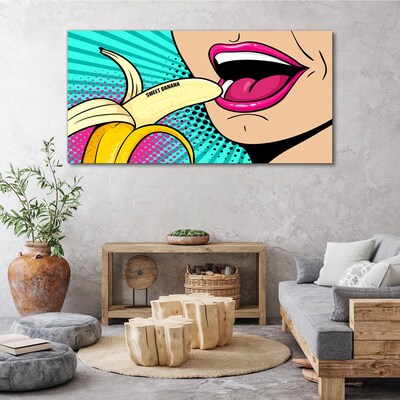 Obraz na plátně Sladký banán ve stylu pop art