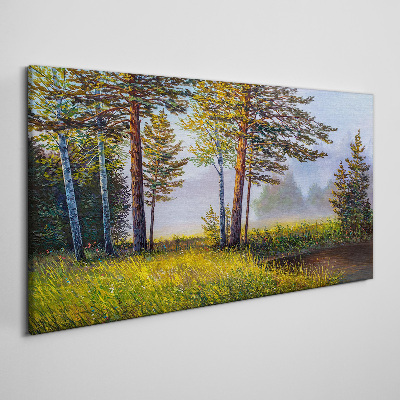 Obraz na plátně Lesní trávy květiny