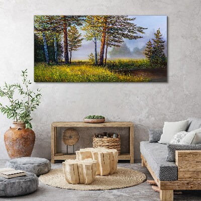 Obraz na plátně Lesní trávy květiny
