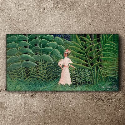 Obraz na plátně Džungle žena listy