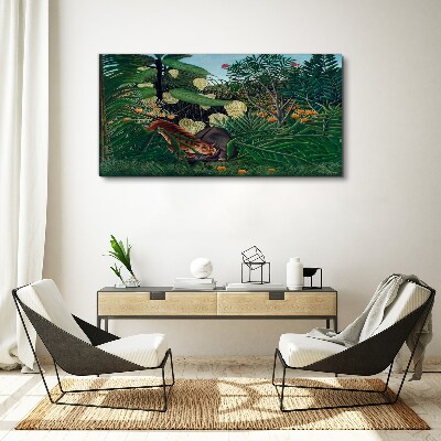 Obraz na plátně Jungle Tiger ovocný strom
