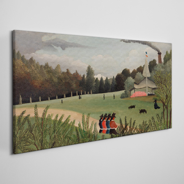 Obraz na plátně Moderní vesnický les