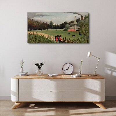 Obraz na plátně Moderní vesnický les