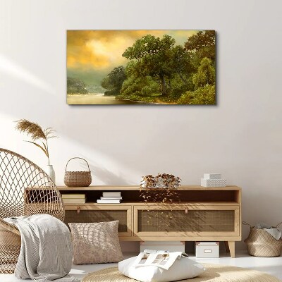 Obraz na plátně Lesní řeka Sky