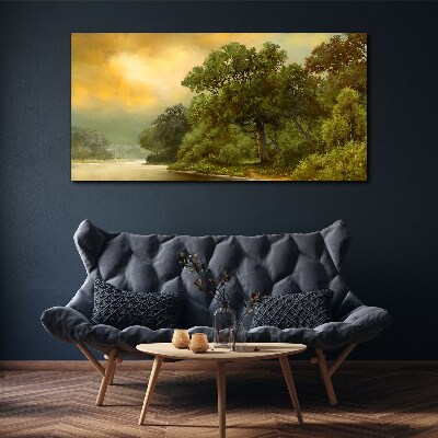 Obraz na plátně Lesní řeka Sky