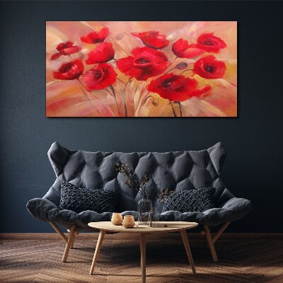 Obraz na plátně Červené květy mák