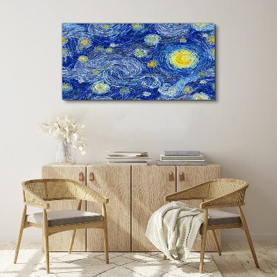 Obraz na plátně Abstrakce noční hvězda obloha