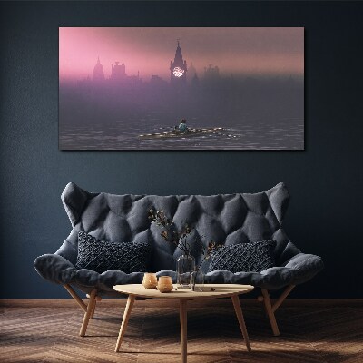 Obraz na plátně Baby loď panoráma města