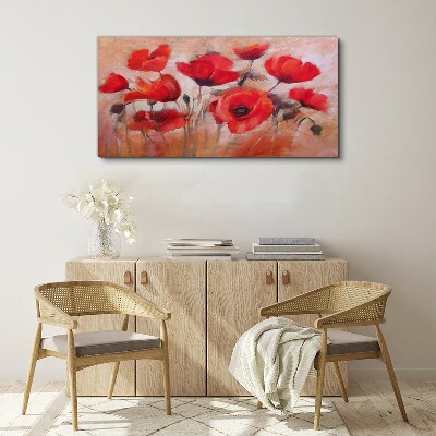 Obraz na plátně Malba maki květiny