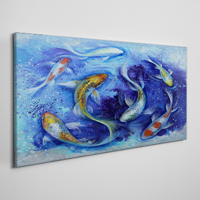 Obraz na plátně Zvířecí ryby Koi voda