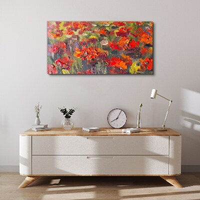 Obraz na plátně Maki květiny malování
