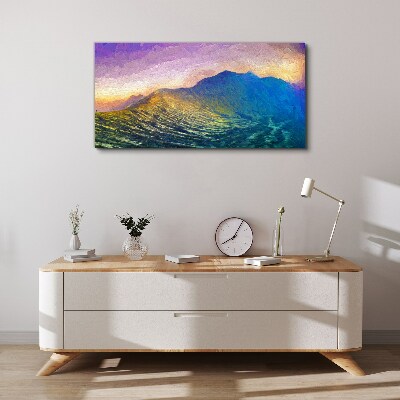 Obraz na plátně Abstrakce horské nebe