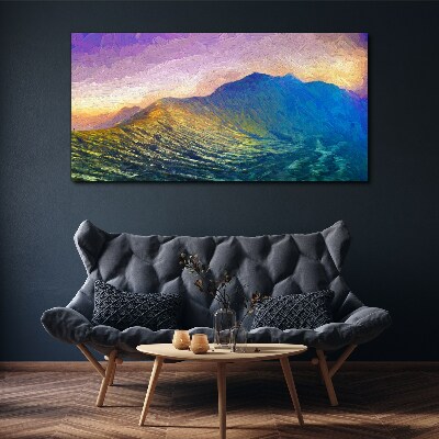 Obraz na plátně Abstrakce horské nebe