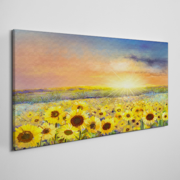 Obraz na plátně Květiny pole slunečnic