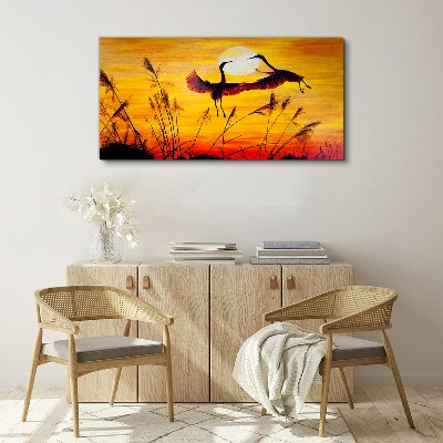 Obraz na plátně Zvířata Birds Sunset