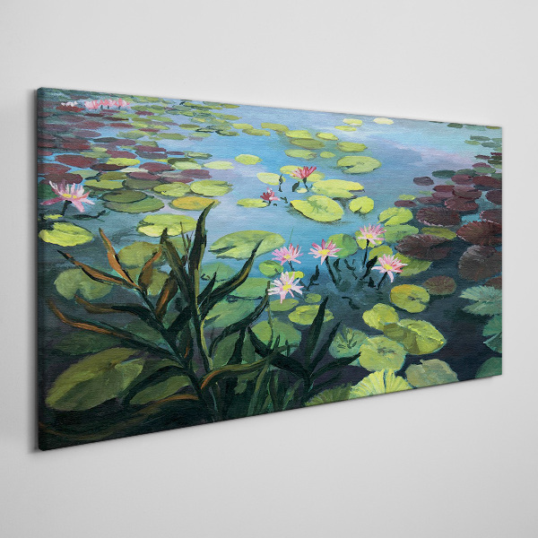 Obraz na plátně Jezero květ listy květiny