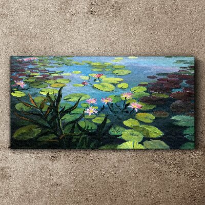 Obraz na plátně Jezero květ listy květiny