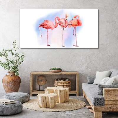Obraz na plátně Zvířata ptáci plameňáci